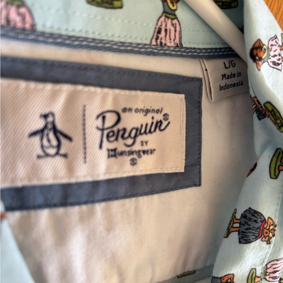 3 Original Penguin Light Gray Button-Up Shirt - Picture 12 of 13